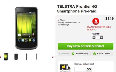 You can now pickup a Telstra pre-paid 4G phone for $149