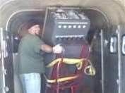 Alcatel hauls cell site cabinet in by horse-and-cart