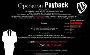 Anonymous hit Warner Bros in latest Operation Payback attack