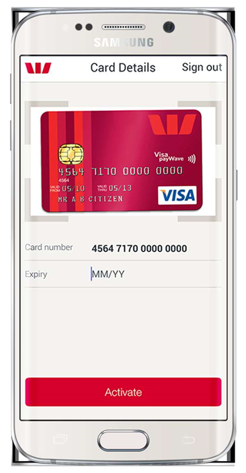 Westpac lets your smartphone's camera activate new bank cards