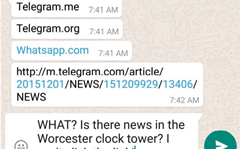 Whatsapp blocks links to rival app Telegram