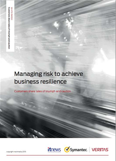 Managing risk to achieve business resilience