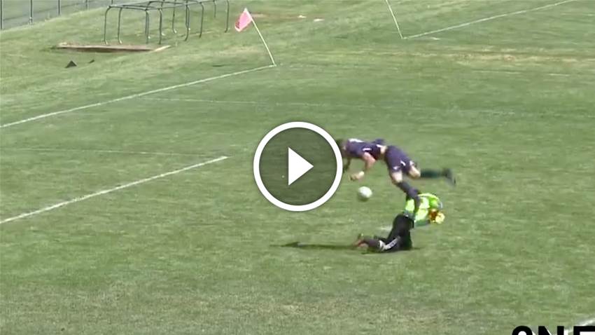 Ref wrecks goal of the year Ref wrecks goal of the year