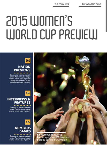 2015 Women's World Cup Preview: On Sale!