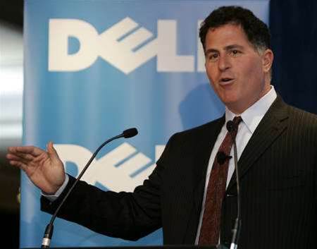 Dell founder says happy with CEO Rollins' role