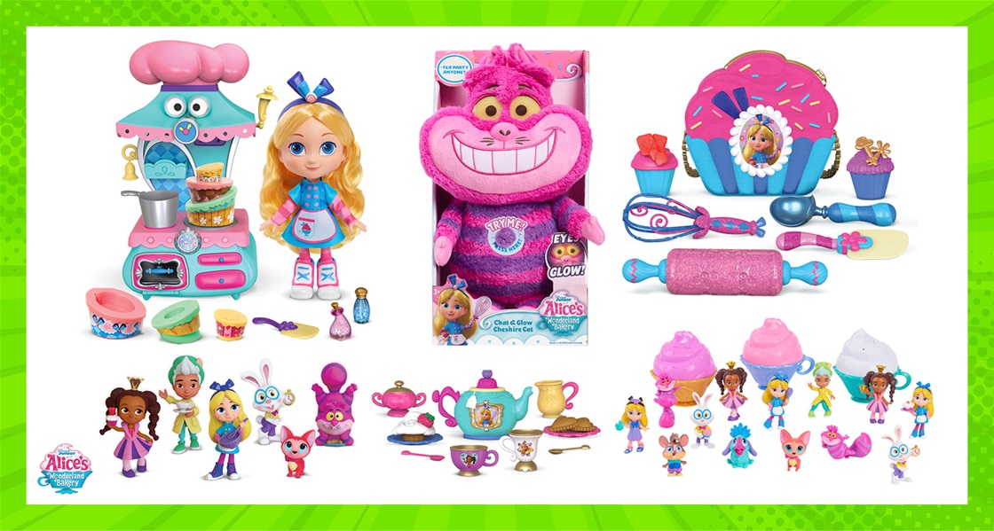 Alice's Wonderland Bakery Toys  Alice Doll & Magical Oven, Baker's Bag,  Magical Tea Party Set 