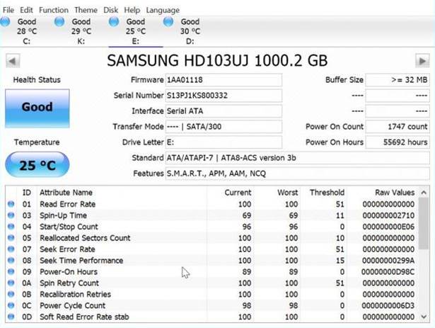 hard drive read error rate crystaldiskinfo