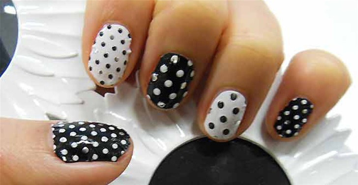 Monochrome Polka Dot Manicure! Monochrome Polka Dot Manicure!