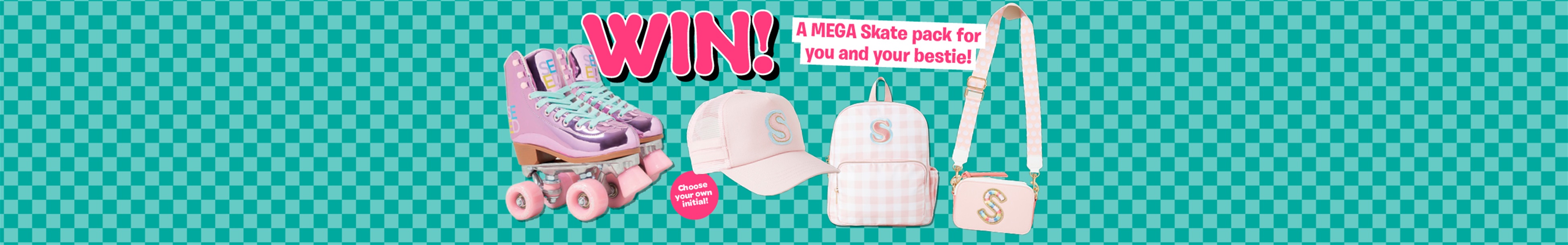 TOTAL GIRL SEP’22 SEED HERITAGE MEGA SKATE AND INITIAL PRIZE PACK FOR YOU AND YOUR BESTIE