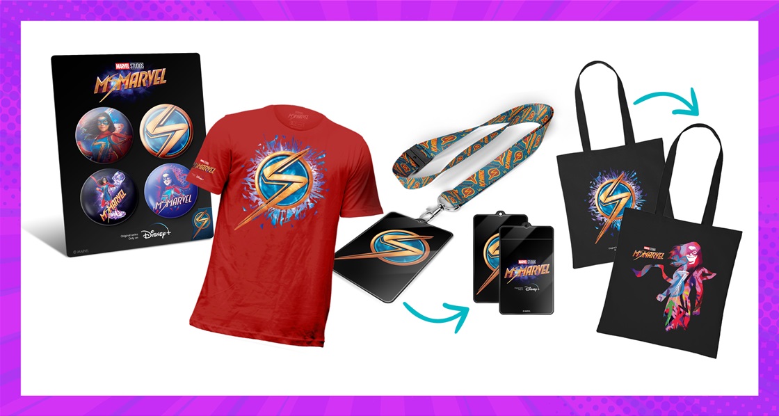 TOTAL GIRL JUL&#8217;22 A MS. MARVEL MOVIE MERCH PRIZE PACK GIVEAWAY