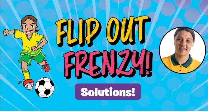 Sam Kerr: Flip Out Frenzy (SPOILERS) puzzle solutions!