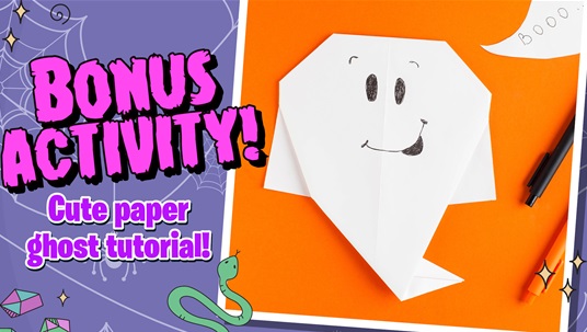 Creepy crafts! Ghostly paper folding bonus activity