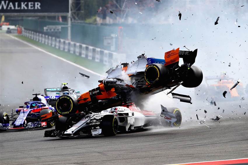 Pic gallery: Alonso's Spa F1 wipeout Pic gallery: Alonso's Spa F1 wipeout