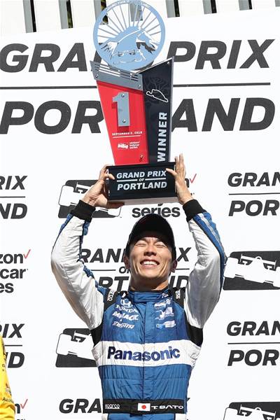 Sato wins Portland Indy Sato wins Portland Indy