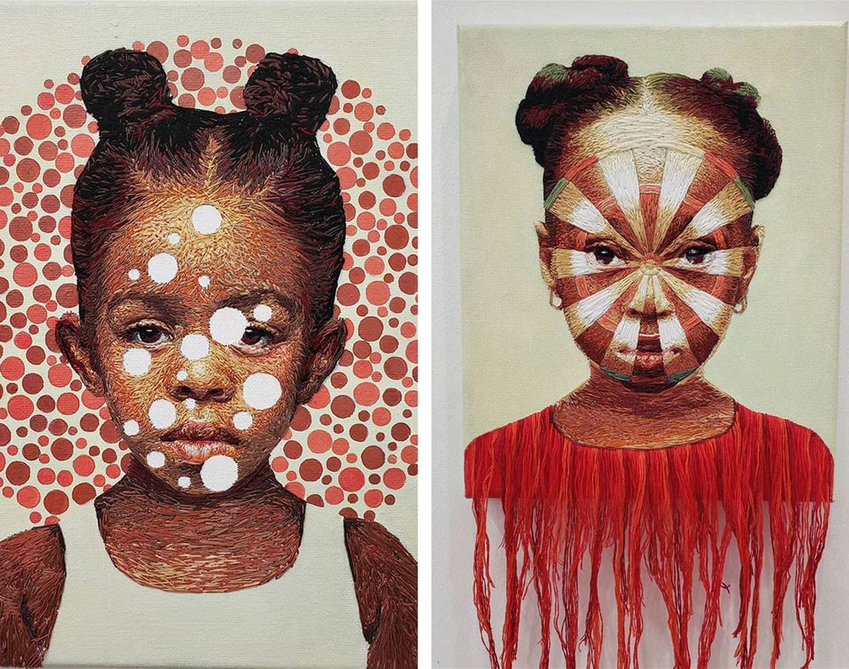 embroidered portraits by nneka jones