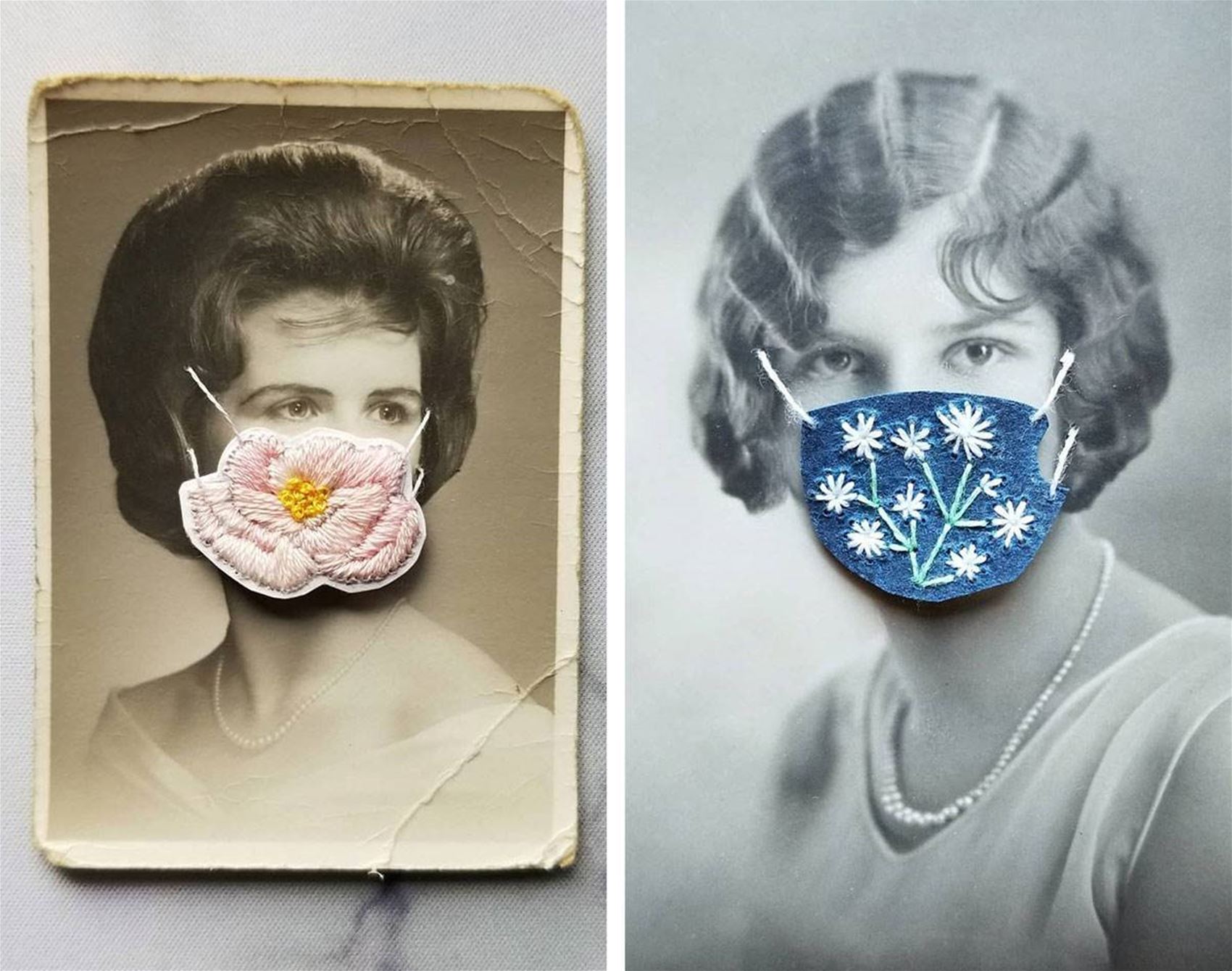 han cao’s embroidered photographs