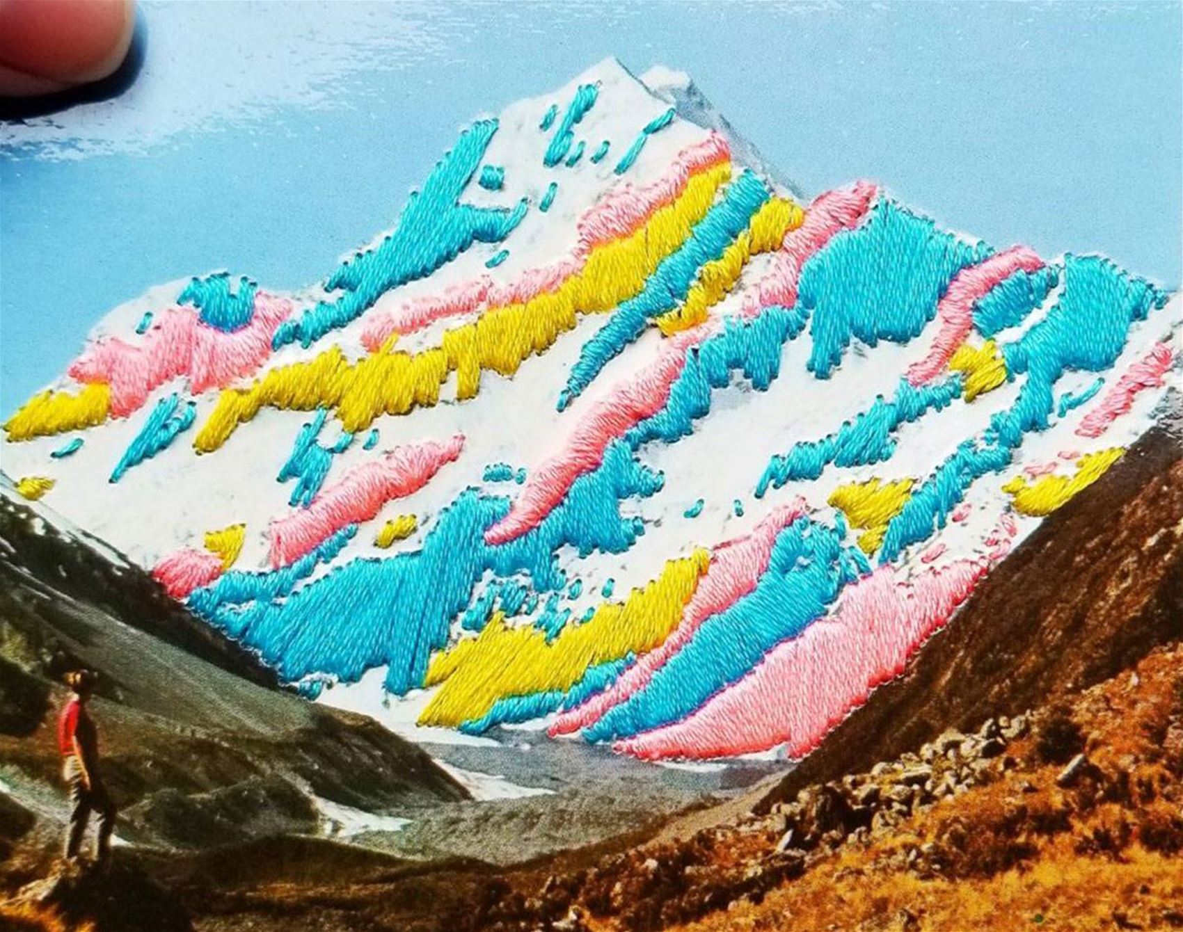 han cao’s embroidered photographs