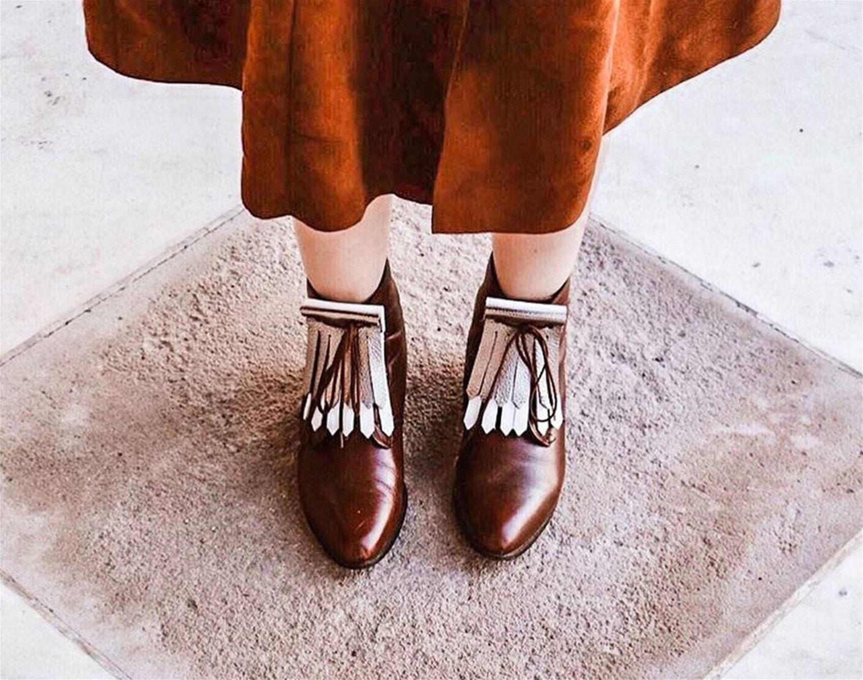 jazz up your shoes with detachable fringe 'kilts'