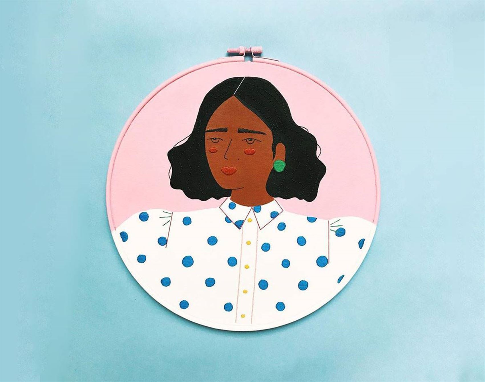 cel castella’s painted embroidery hoops