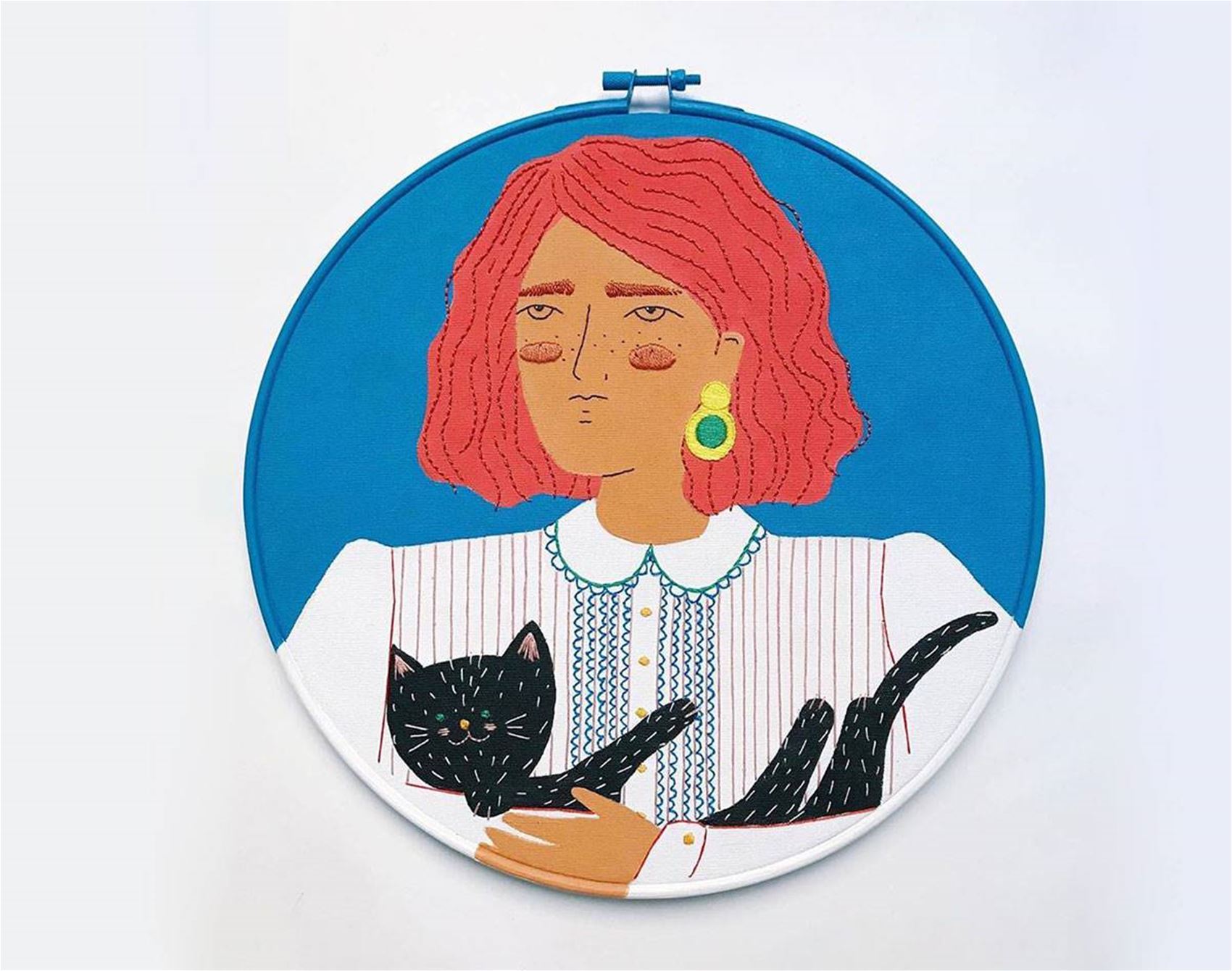 cel castella’s painted embroidery hoops