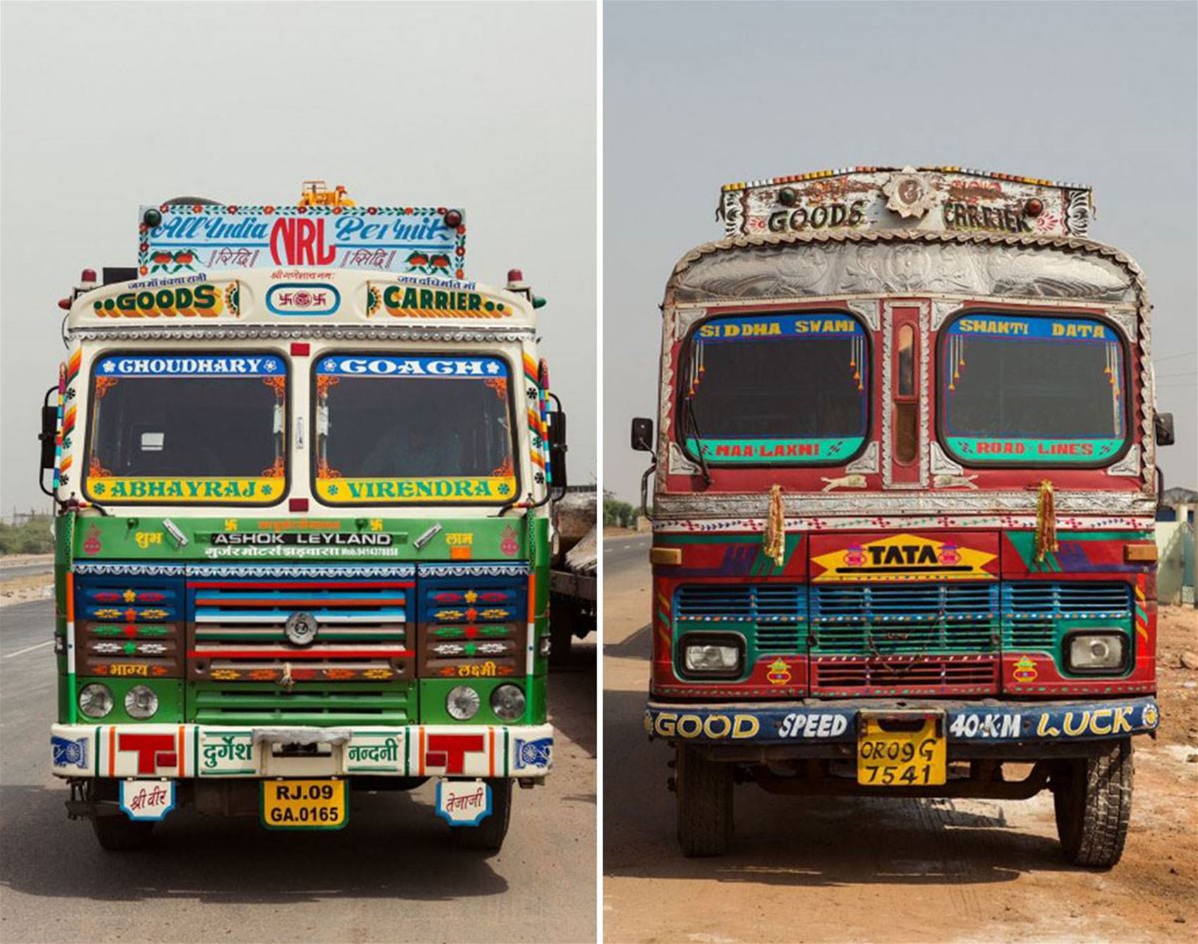 the decorated trucks of india