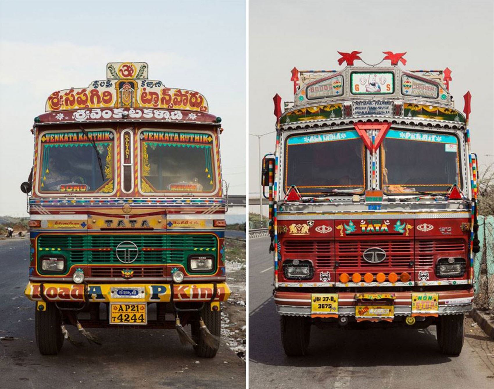 the decorated trucks of india