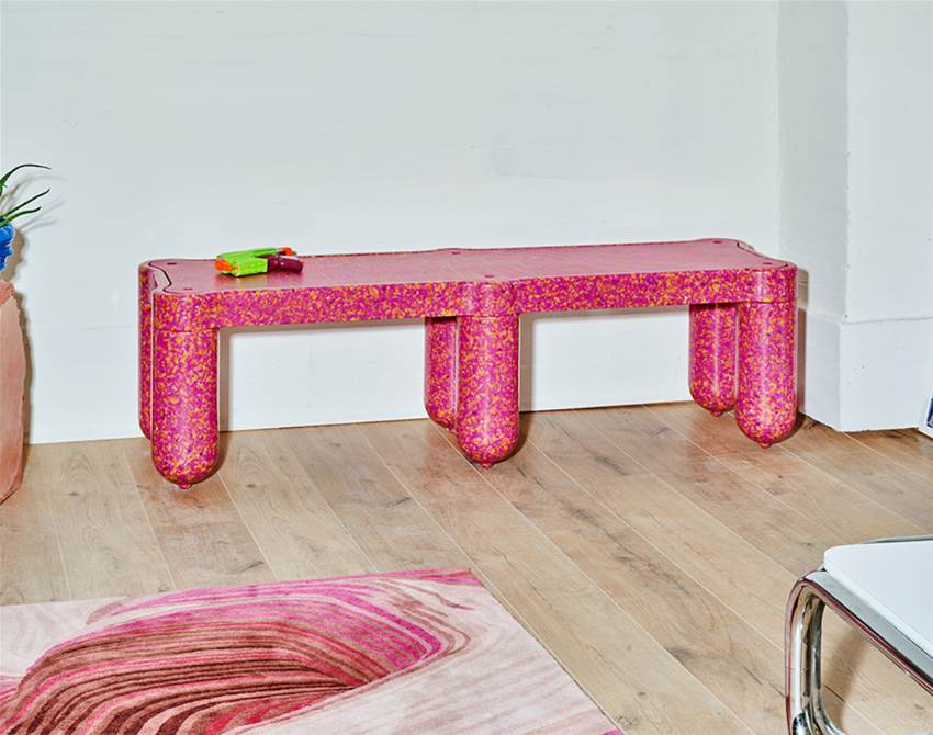 afterlife makes furniture entirely from recycled plastic