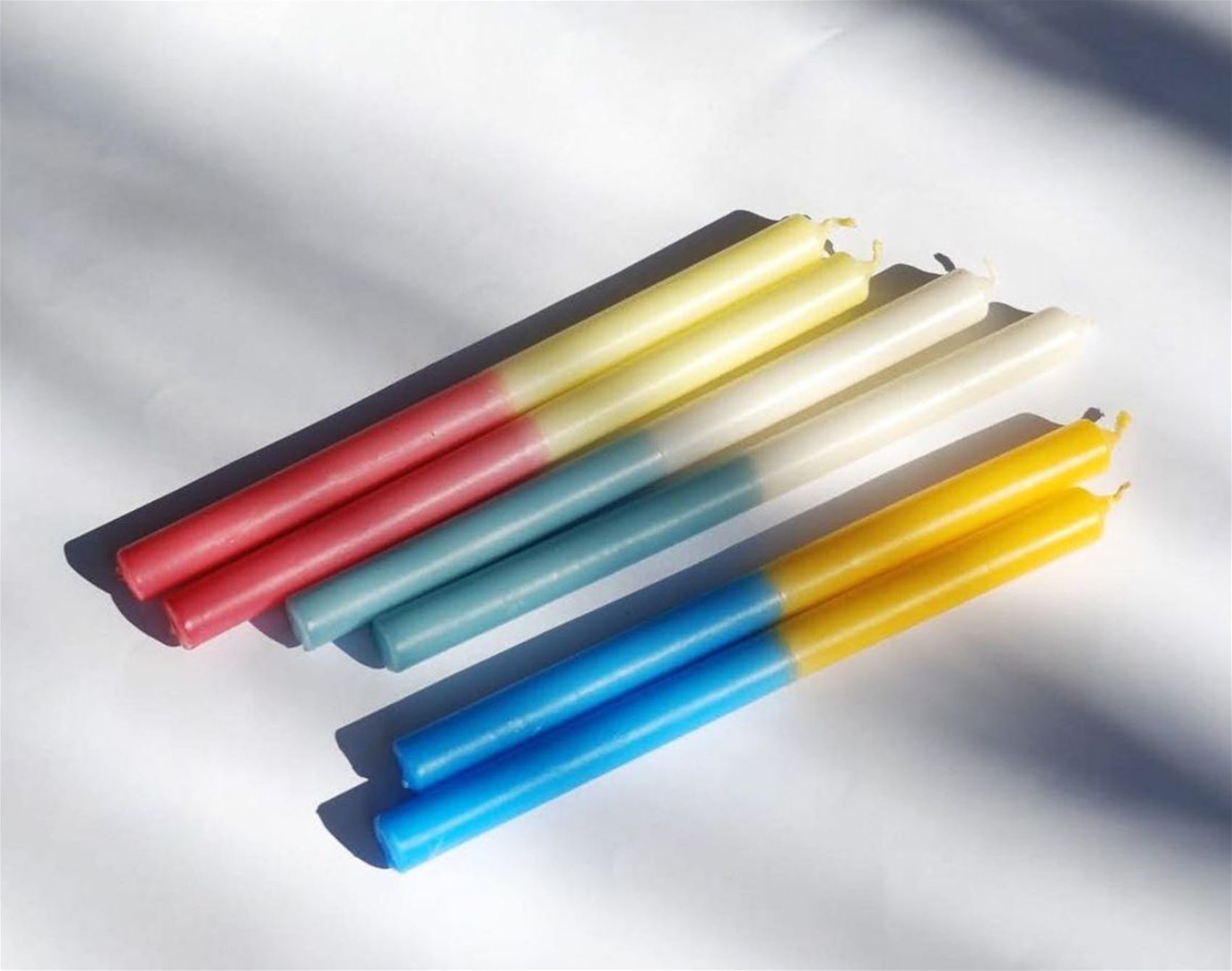 blazed wax candles and lamps
