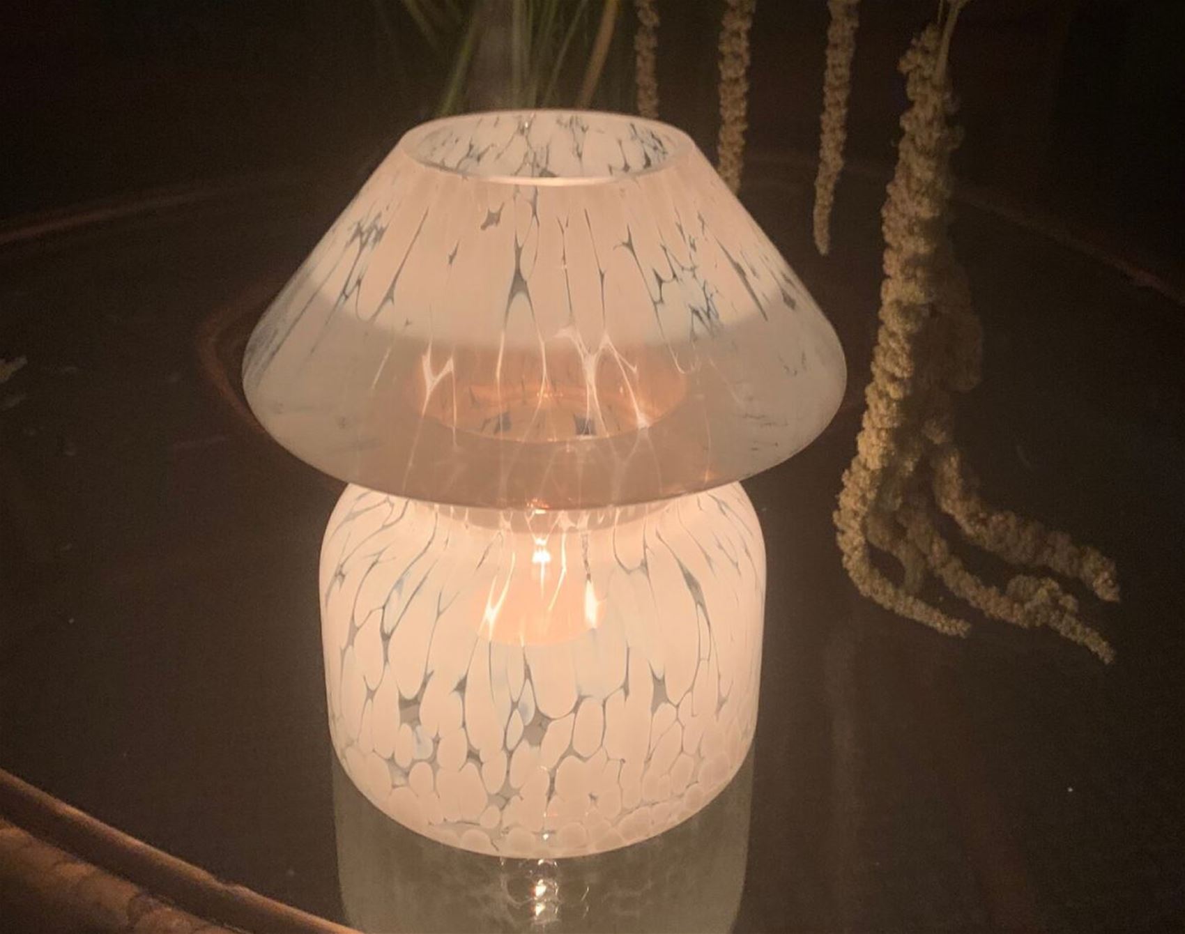 blazed wax candles and lamps