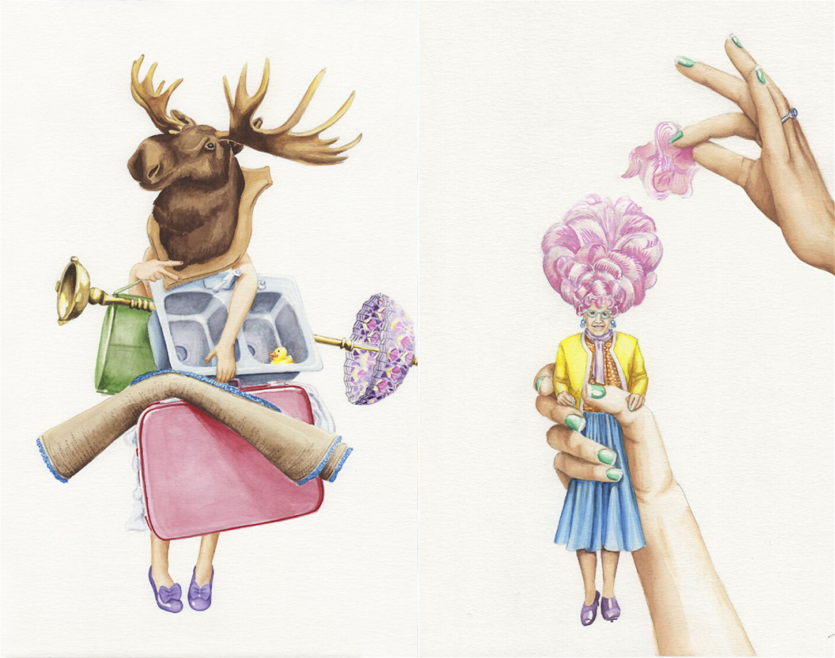 douglas clarke's retro watercolours