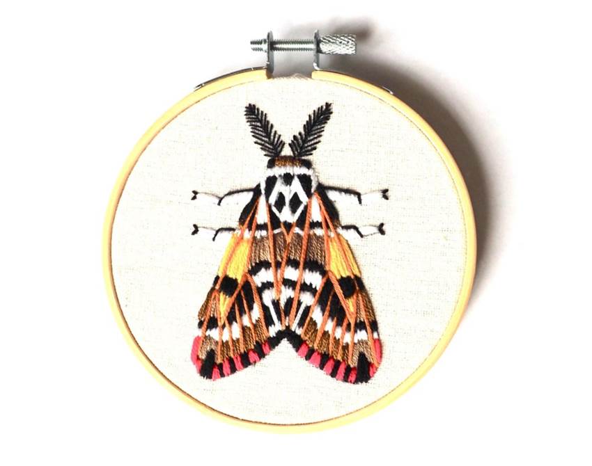 get crafty with these moth embroidery patterns