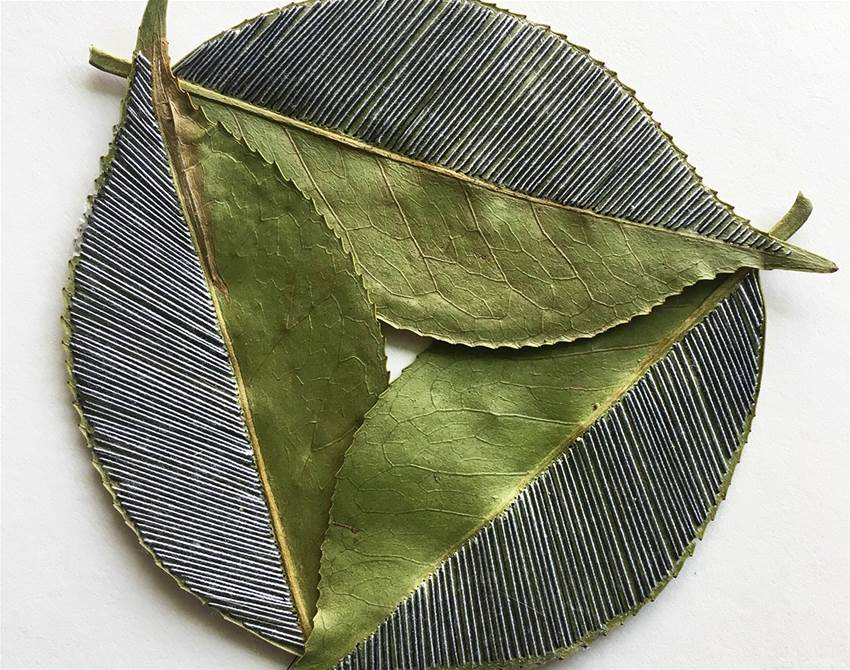 this artist delicately cuts and stitches botanicals by hand