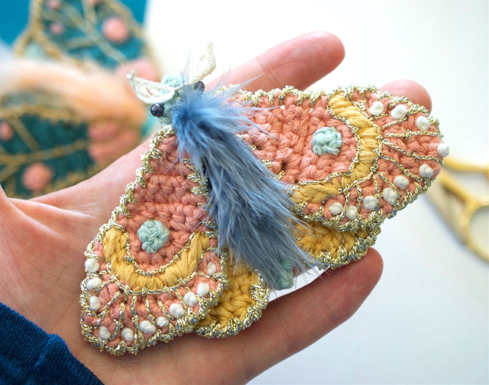 craft your own crocheted moths