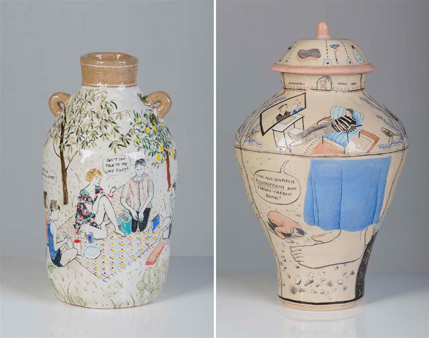 daphne christoforou&#8217;s illustrated vases