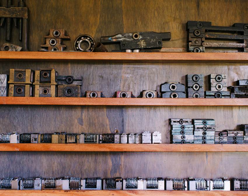 take a tour of the shipping containers that house this letterpress studio