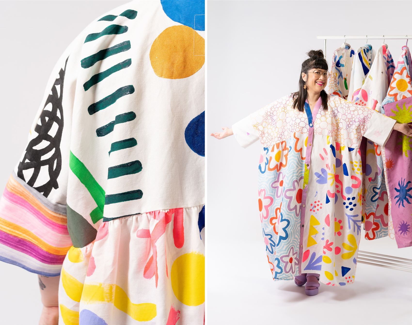 sue-ching lascelles is auctioning off artist-painted dresses for a good cause