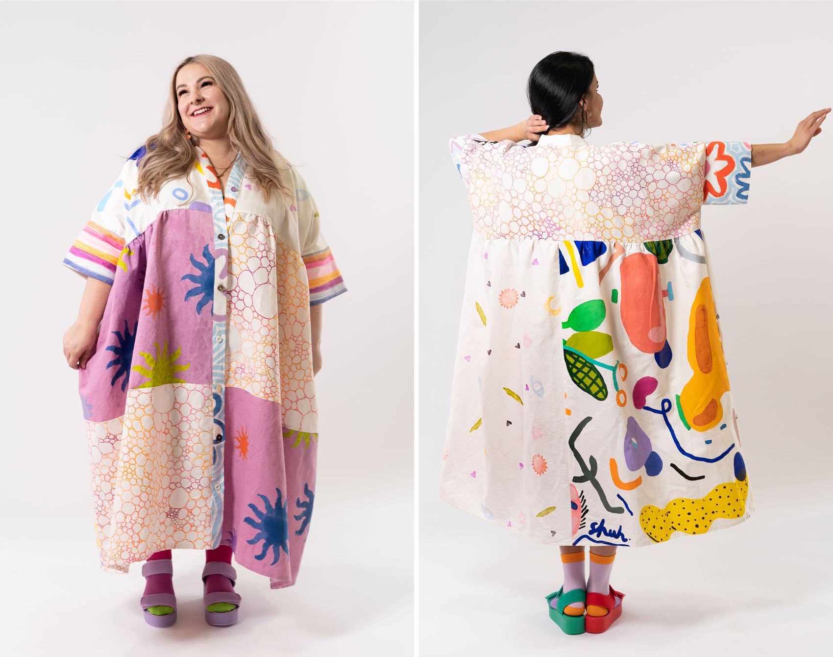 sue-ching lascelles is auctioning off artist-painted dresses for a good cause