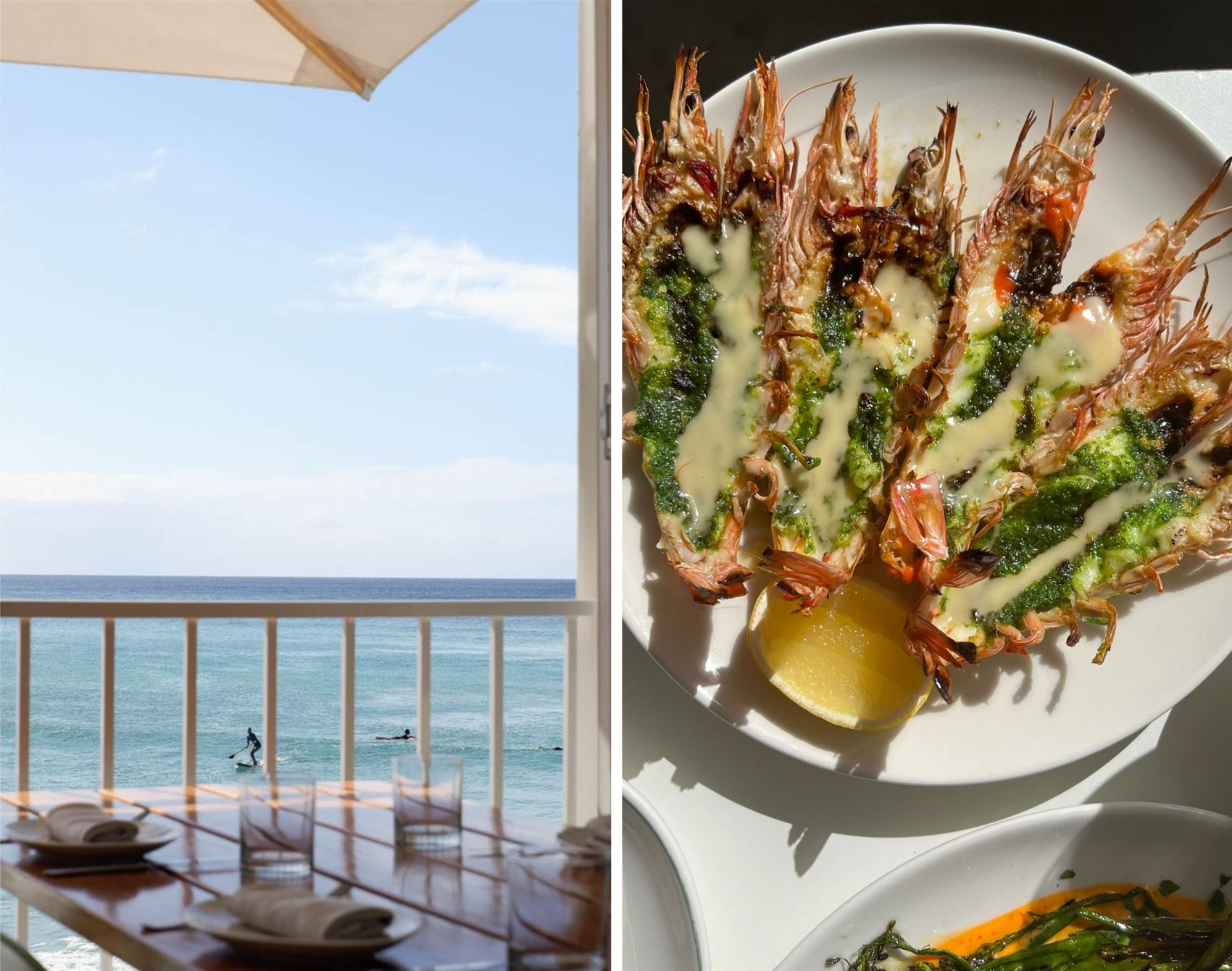 a morning in the clouds plus burrata and king prawns on the gold coast