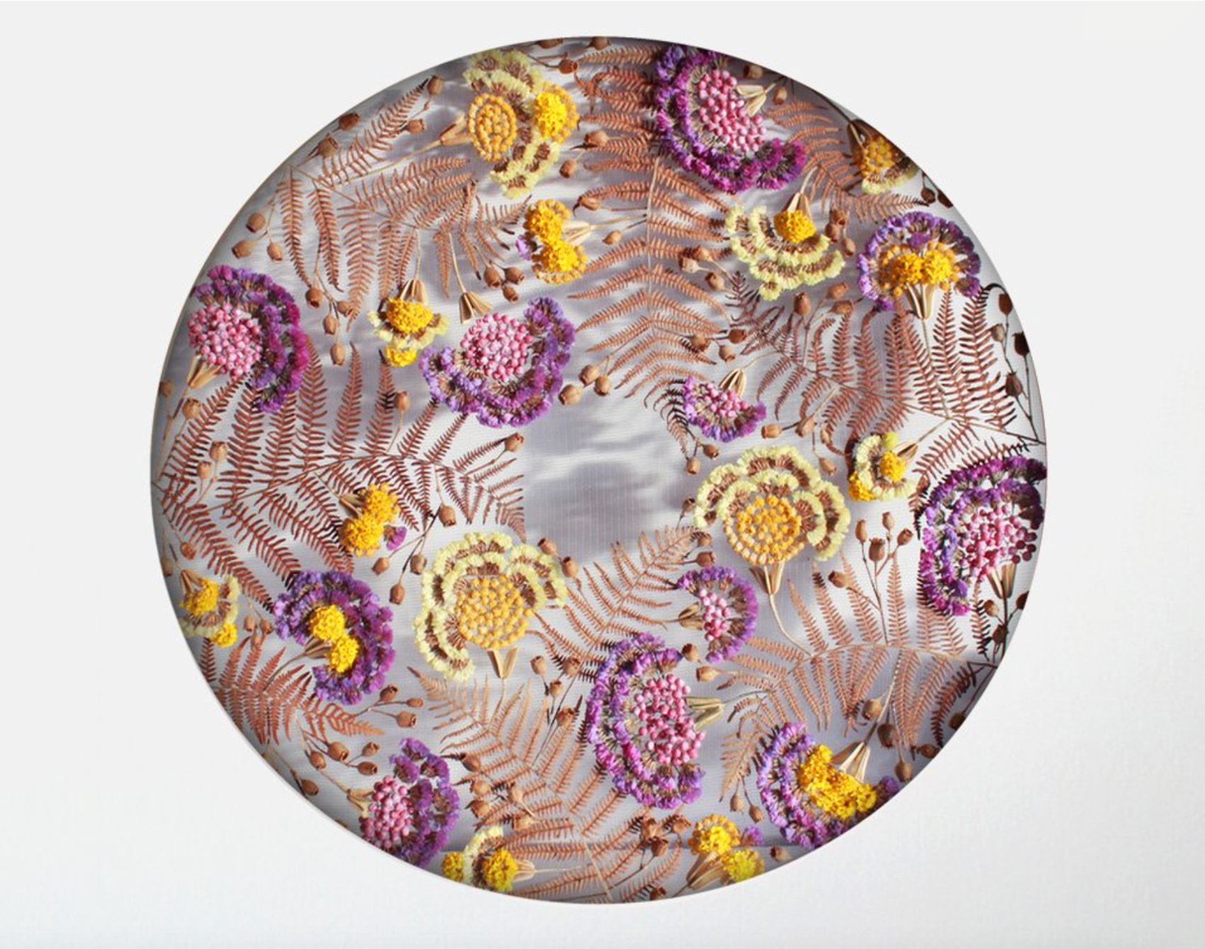 olga prinku uses real flowers to craft her fab embroideries