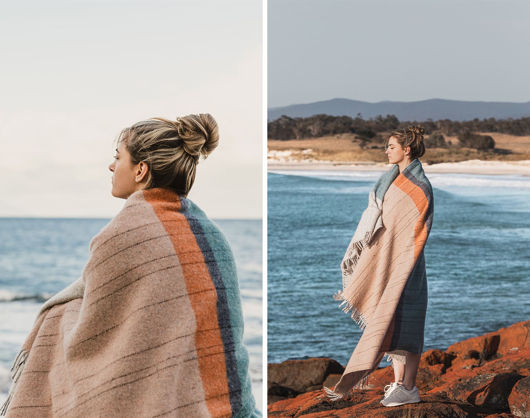 these recycled wool blankets are an ode to the tasmanian wilderness