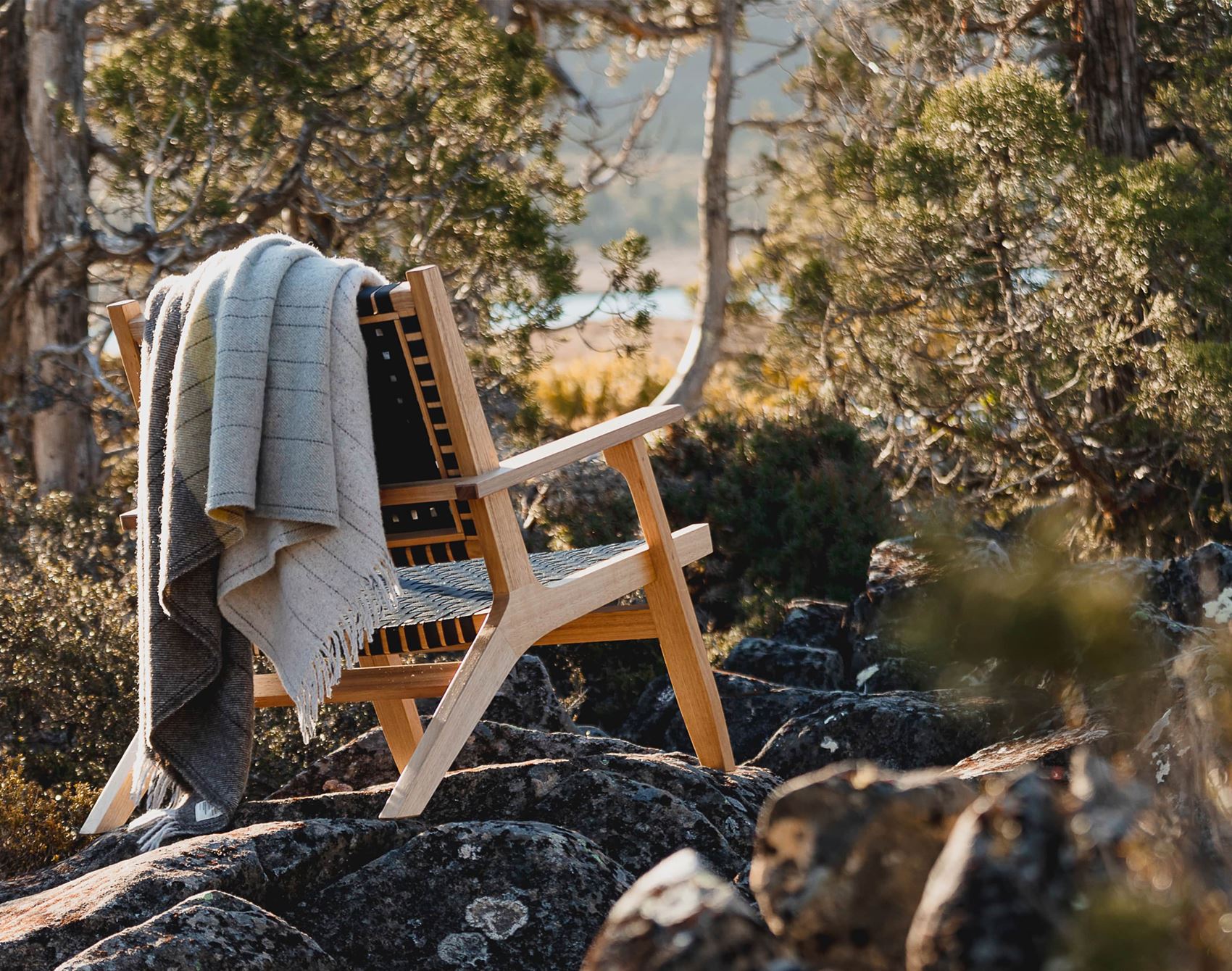 these recycled wool blankets are an ode to the tasmanian wilderness