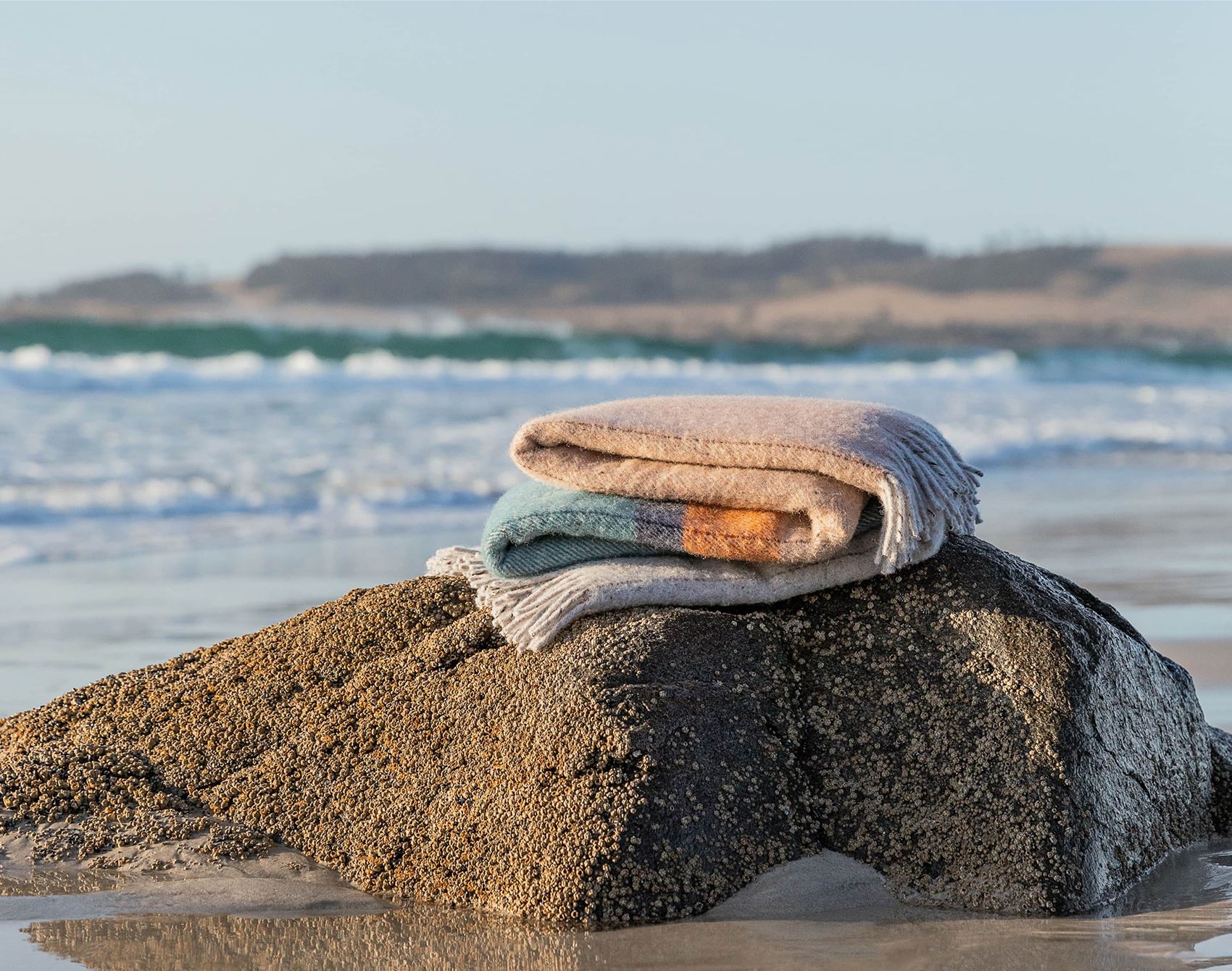 these recycled wool blankets are an ode to the tasmanian wilderness