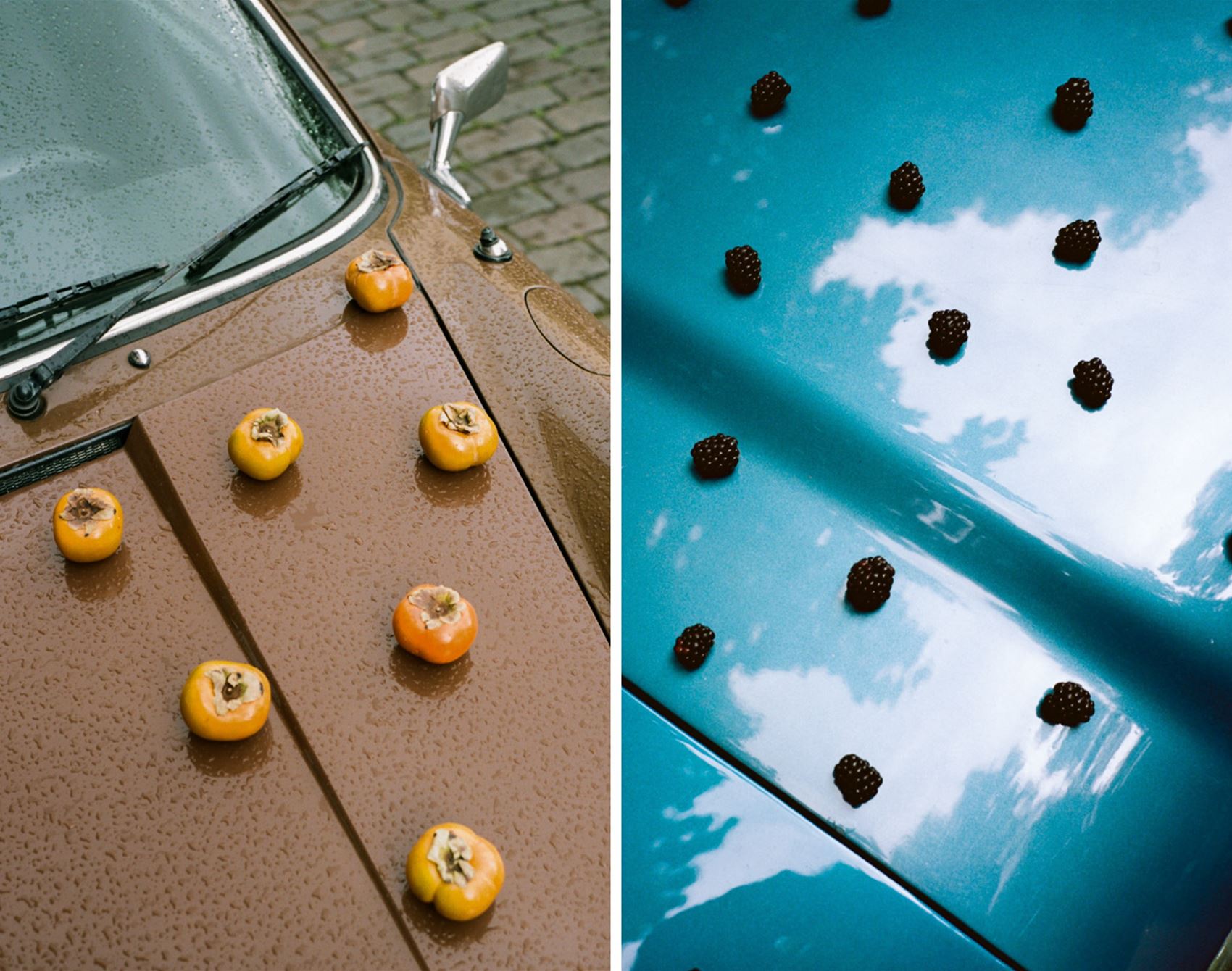 this berlin shutterbug snaps fruit and veggies on cars