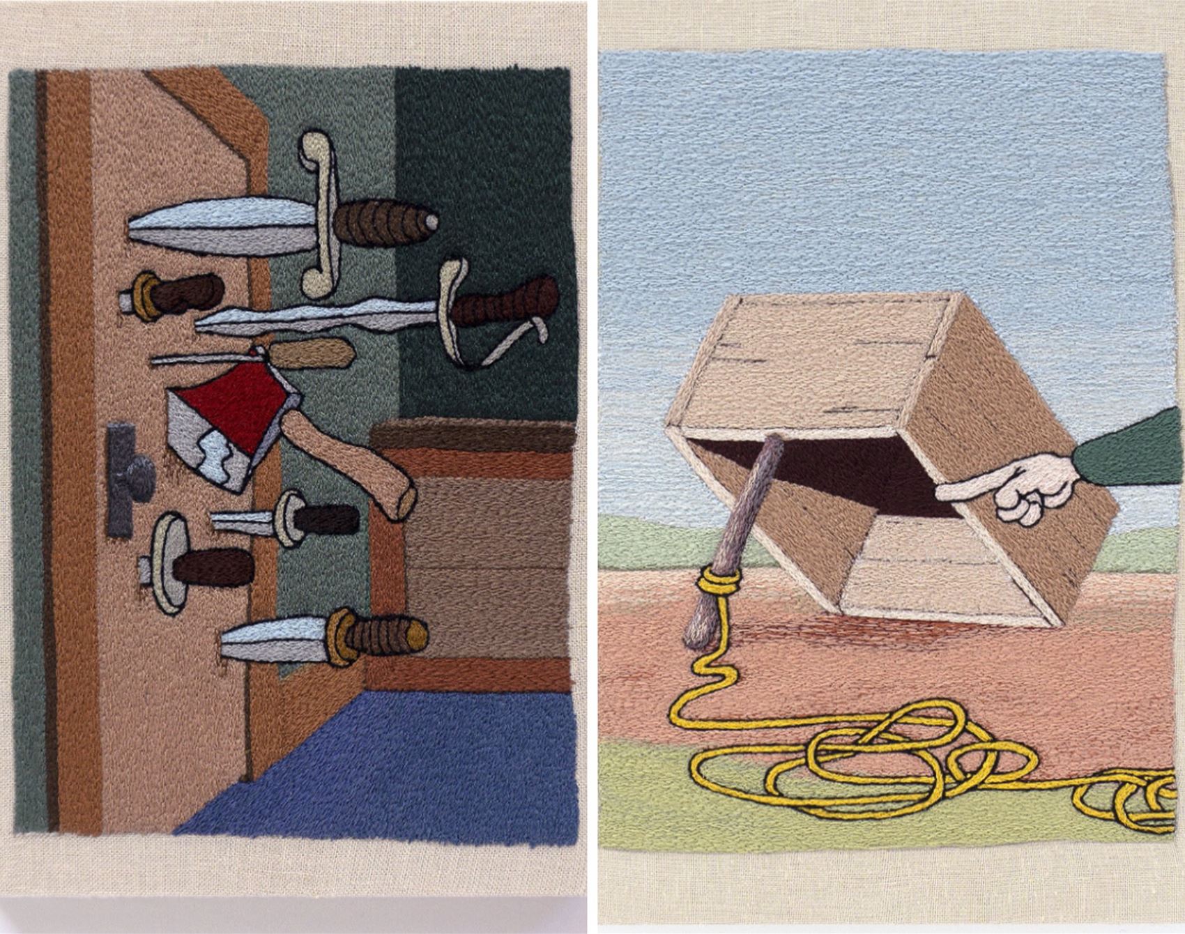 peter frederiksen’s embroideries are a love letter to old-timey cartoons