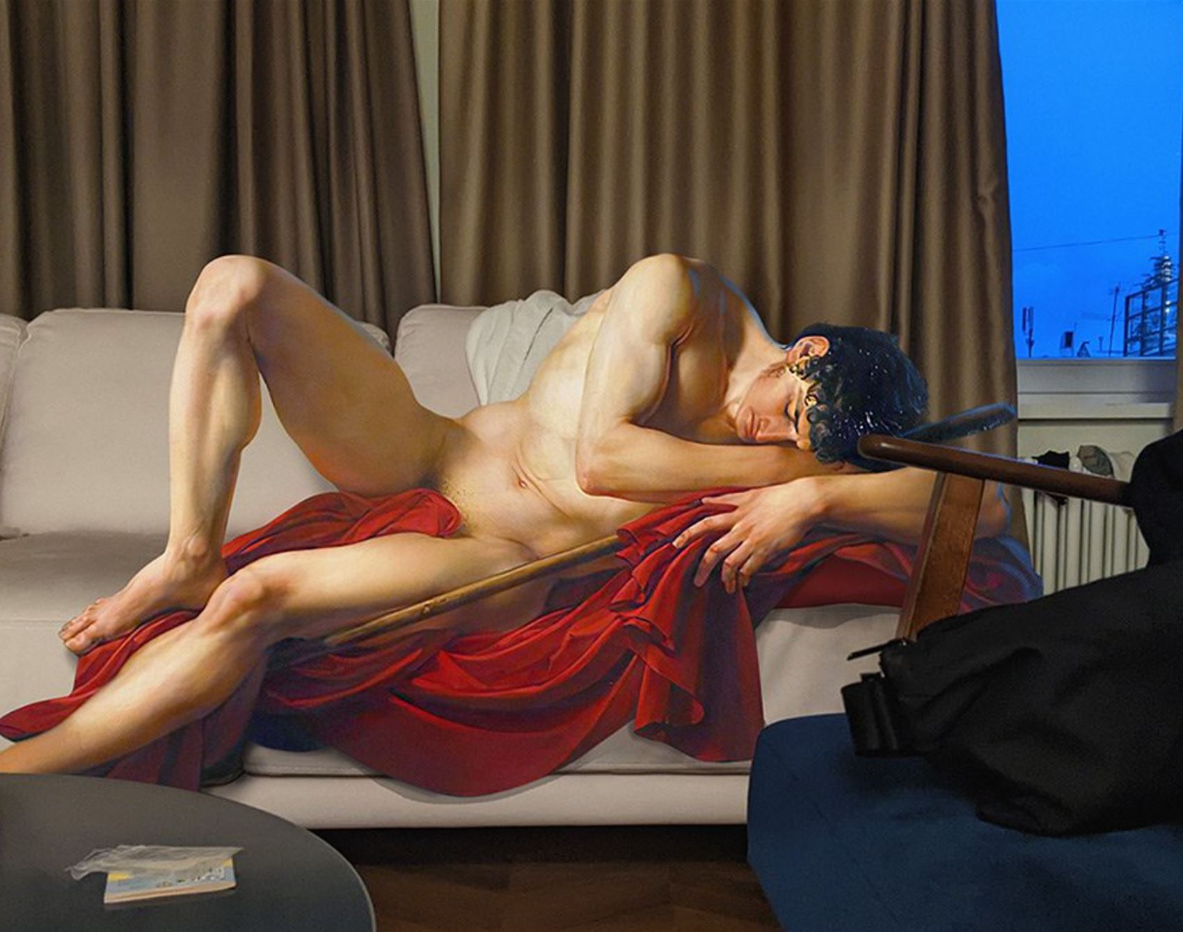 alexey kondakov blends classical portraits with our modern world