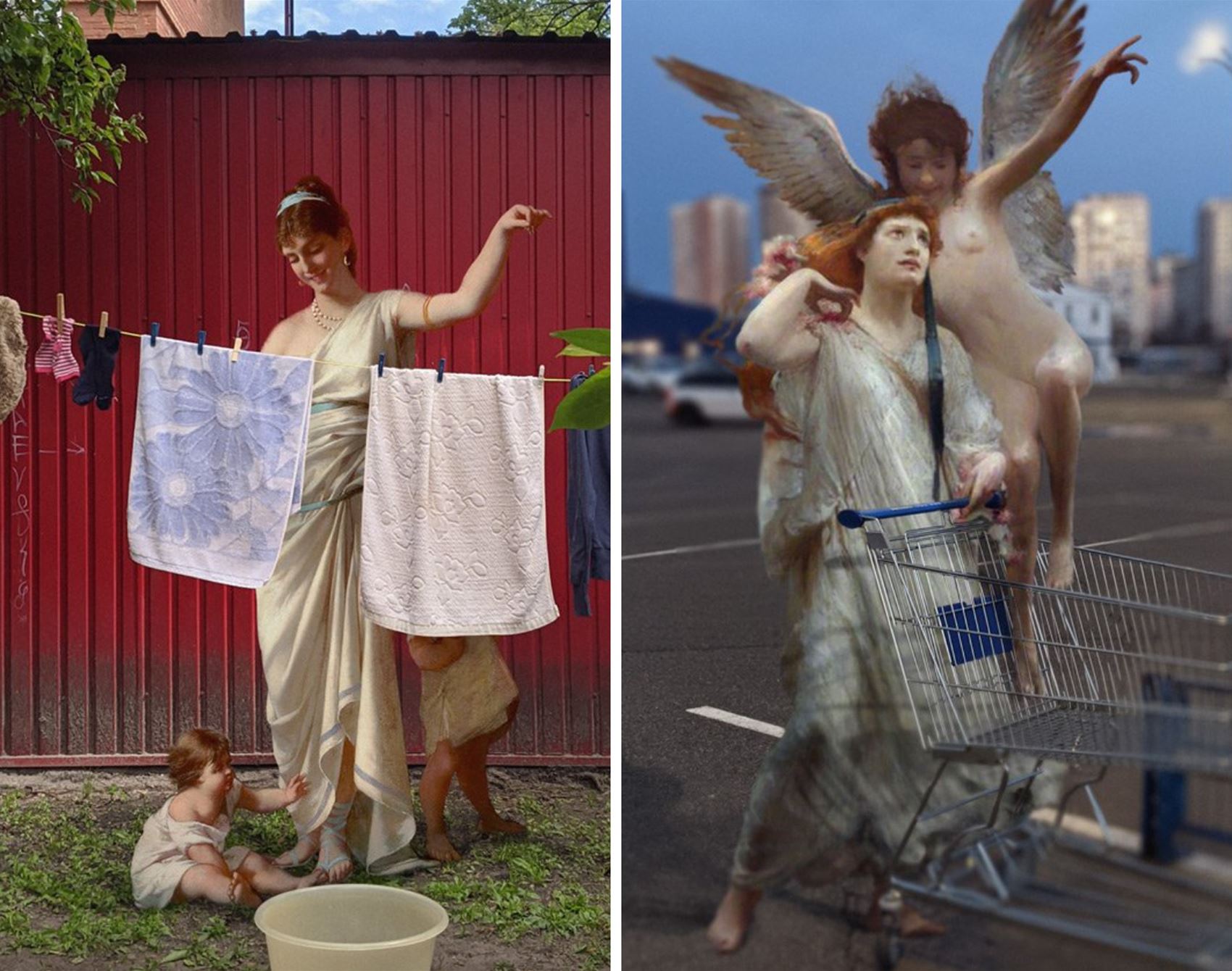 alexey kondakov blends classical portraits with our modern world