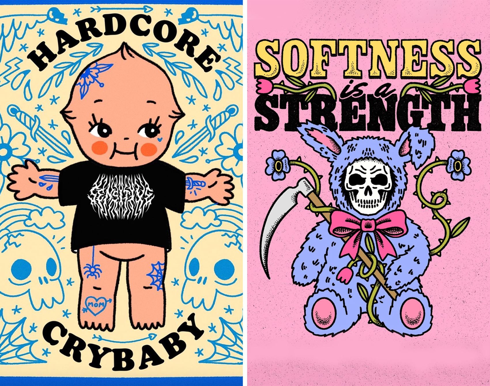 sophia ren’s jazzy art is inspired by old-school tattoos