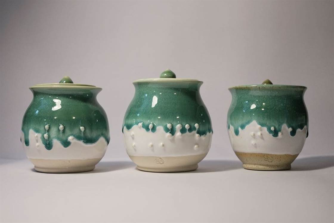 sight ceramics&#8217; braille-printed pots