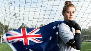 Liverpool goalkeeper Micah ready to take Matildas shot