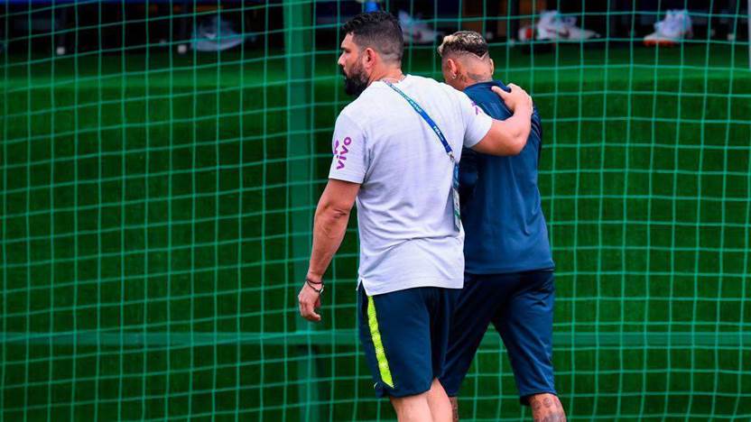 Neymar leaves training session after 15 minutes